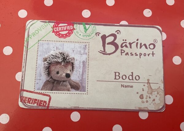 Bärino Igel Bodo 18 cm Künstlerbär – Bild 3
