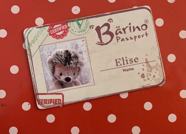 Bärino Igel Elisa 18 cm Künstlerbär – Bild 3