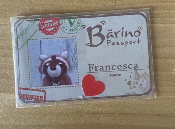Bärino Waschbärdame Francesca. 10 cm Künstlerbär – Bild 8
