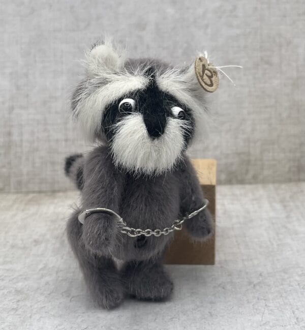 Bärino Waschbär Diego 10 cm Künstlerbär – Bild 3