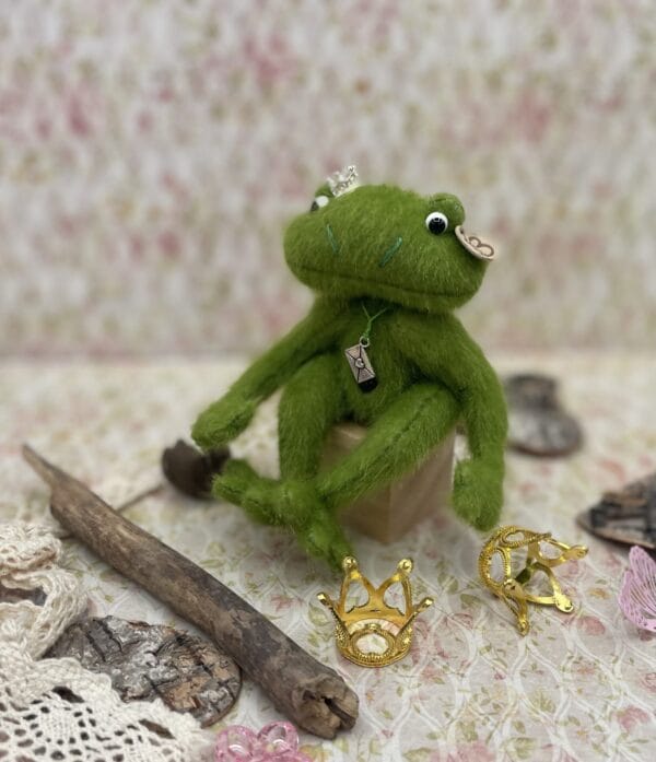 Bärino Frosch Louis 12 cm Künstlerbär – Bild 9