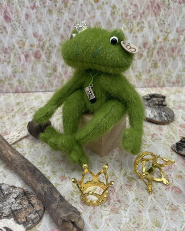 Bärino Frosch Louis 12 cm Künstlerbär – Bild 8