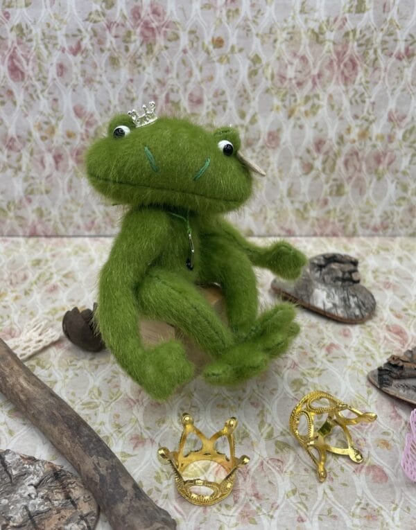 Bärino Frosch Louis 12 cm Künstlerbär – Bild 5