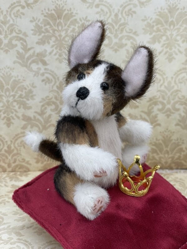 Bärino Corgi Bronko 12 cm Künstlerbär mit Decke – Bild 5