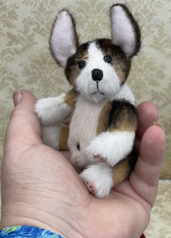 Bärino Corgi Bronko 12 cm Künstlerbär mit Decke – Bild 3