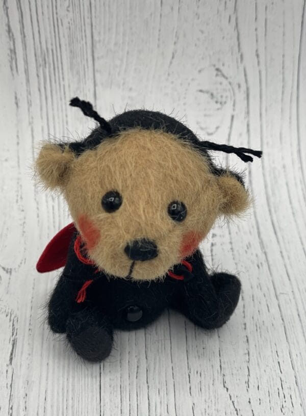 Bärino Marienkäfer Lucky 9  cm Künstlerbär – Bild 5