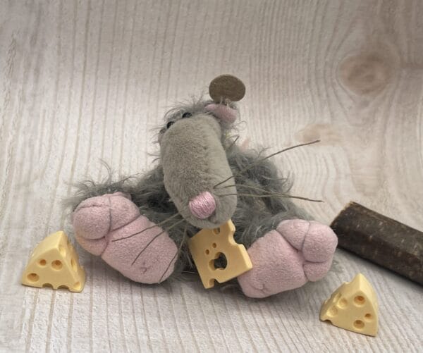 Bärino Ratte Devis 9 cm Künstlerbär – Bild 2