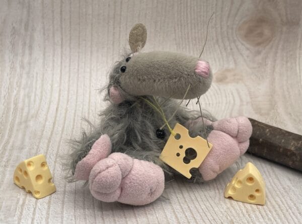 Bärino Ratte Devis 9 cm Künstlerbär – Bild 3