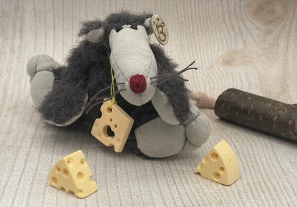 Bärino Ratte Gonzo 9 cm Künstlerbär – Bild 2