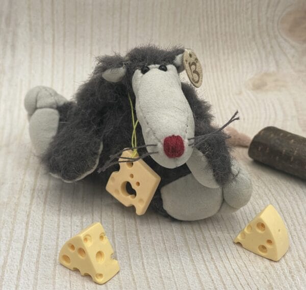 Bärino Ratte Gonzo 9 cm Künstlerbär – Bild 3