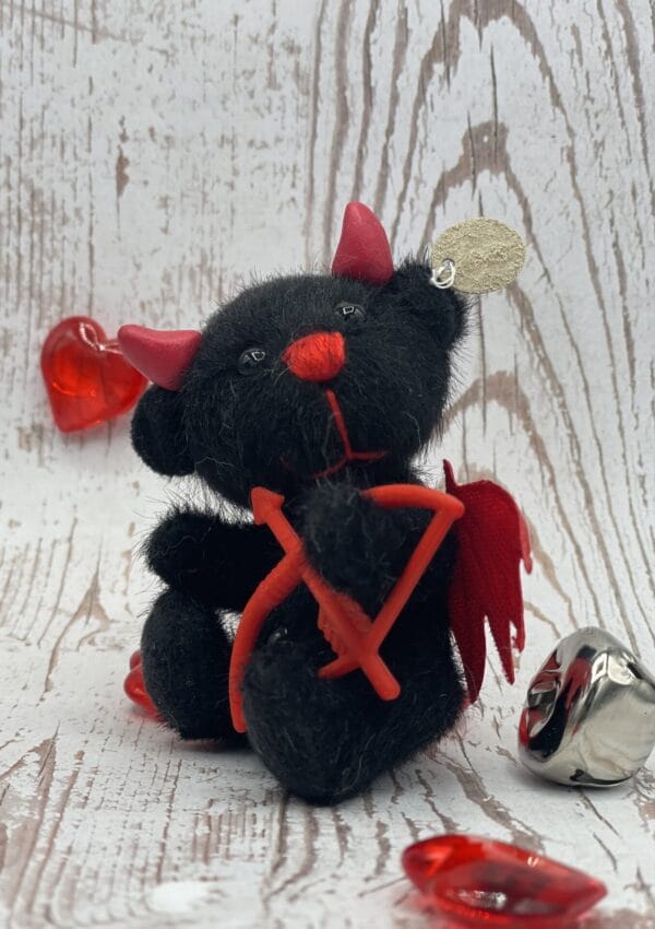 Bärino  Teufelchen Diabolo 9  cm Künstlerbär – Bild 4