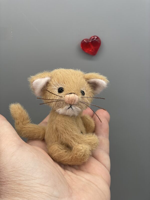 Bärino. Katze Tabby 10  cm Künstlerbär – Bild 5