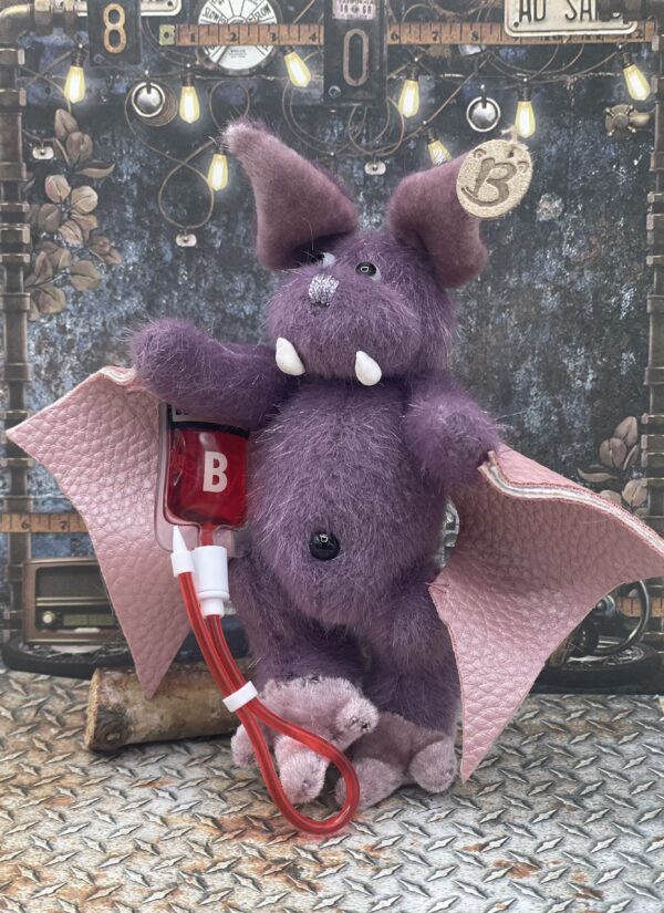 Bärino Fledermaus Merline 14  cm Künstlerbär – Bild 7
