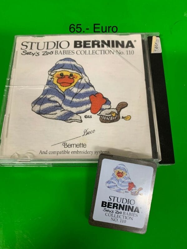 Stickkarte Suzys Zoo Bernina Nr 110 für Stickmaschine 