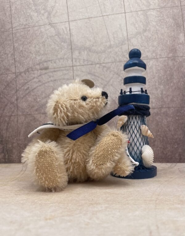 Bärino Bär Knut mit Leuchtturm 15 cm Künstlerbär – Bild 2
