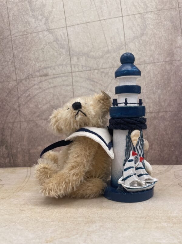 Bärino Bär Knut mit Leuchtturm 15 cm Künstlerbär – Bild 4