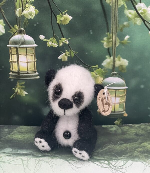 Bärino Pandabär Baby Xian 6 cm Künstlerbär – Bild 6