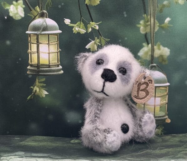 Bärino Pandabär Baby Wang 6 cm Künstlerbär – Bild 5