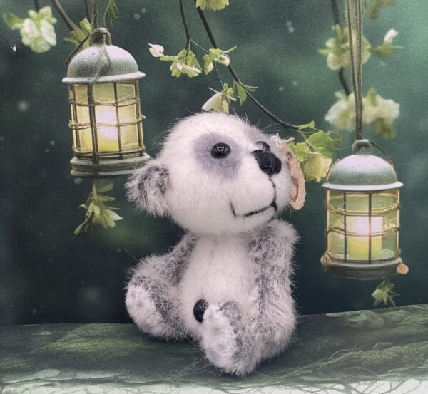 Bärino Pandabär Baby Wang 6 cm Künstlerbär – Bild 4