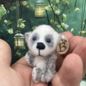 Bärino Pandabär Baby Wang 6 cm Künstlerbär