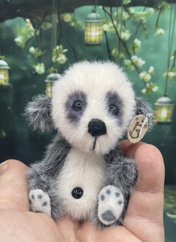 Bärino Panda Ronto 9 cm Künstlerbär – Bild 6