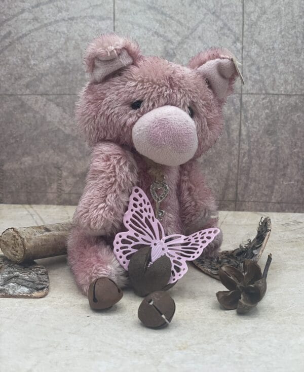 Bärino Schweinchen Linda 12 cm Künstlerbär – Bild 2