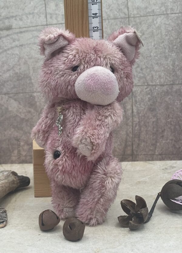 Bärino Schweinchen Linda 12 cm Künstlerbär – Bild 6