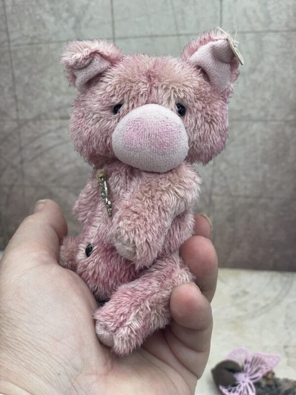 Bärino Schweinchen Linda 12 cm Künstlerbär – Bild 7