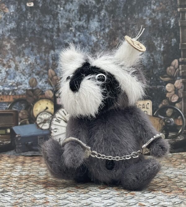 Bärino Waschbär Elio 9 cm Künstlerbär – Bild 2