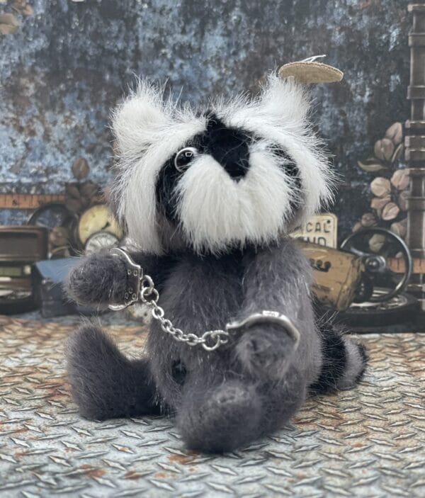 Bärino Waschbär Elio 9 cm Künstlerbär – Bild 4