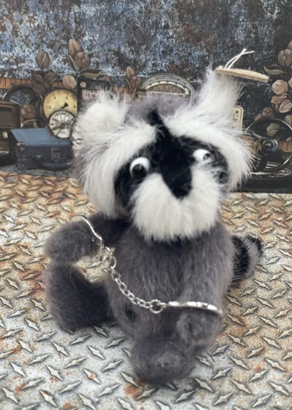 Bärino Waschbär Elio 9 cm Künstlerbär – Bild 5