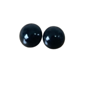 Glasaugen schwarz 10 mm an Drahtöse. 10 Stück