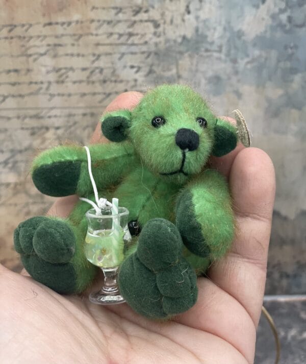 Bärino Bär Absinth 9 cm Künstlerbär – Bild 7