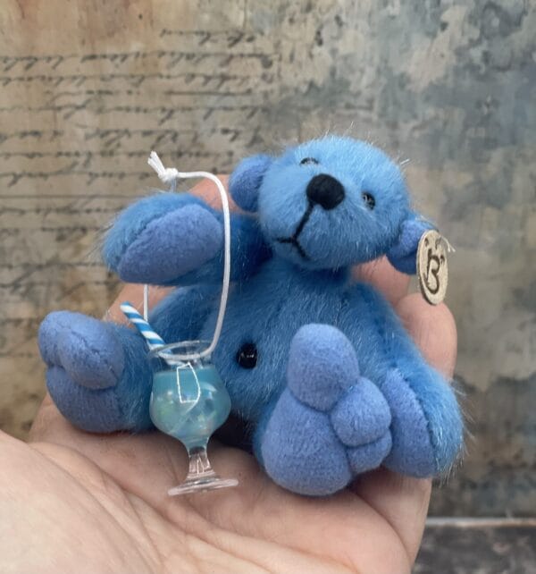 Bärino Bär Blue Curacao 9 cm Künstlerbär – Bild 6