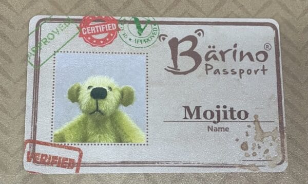 Bärino Bär Mojito 9 cm Künstlerbär – Bild 8