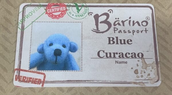 Bärino Bär Blue Curacao 9 cm Künstlerbär – Bild 8