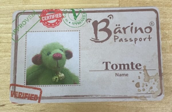 Bärino Bär Tomte 9 cm Künstlerbär – Bild 7