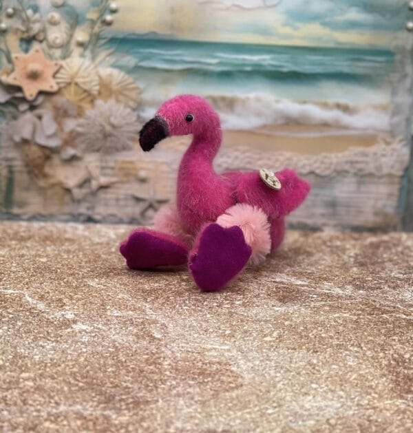 Bärino Flamingo Cingo  9 cm Künstlerbär – Bild 2