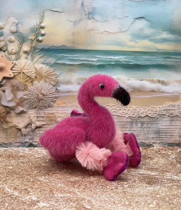 Bärino Flamingo Cingo  9 cm Künstlerbär – Bild 3
