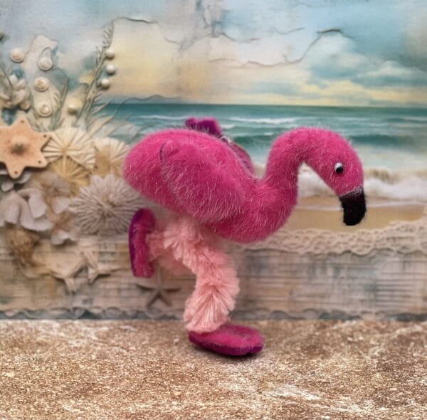 Bärino Flamingo Cingo  9 cm Künstlerbär – Bild 4