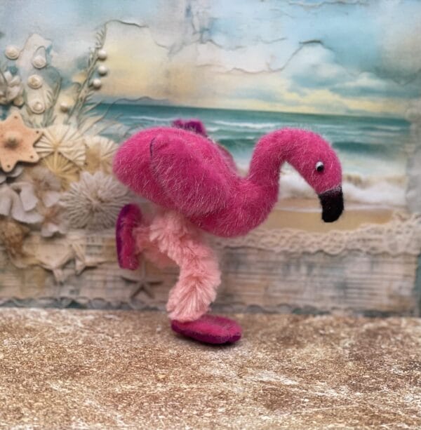 Bärino Flamingo Cingo  9 cm Künstlerbär – Bild 5