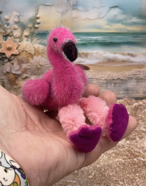 Bärino Flamingo Cingo  9 cm Künstlerbär – Bild 6