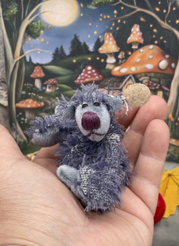 Bärino Bär Blueberry 7 cm Künstlerbär – Bild 6