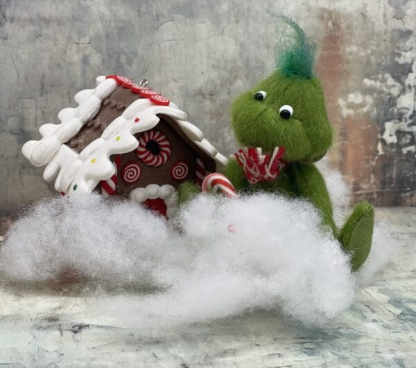 Bärino Grinch 9 cm Künstlerbär – Bild 3