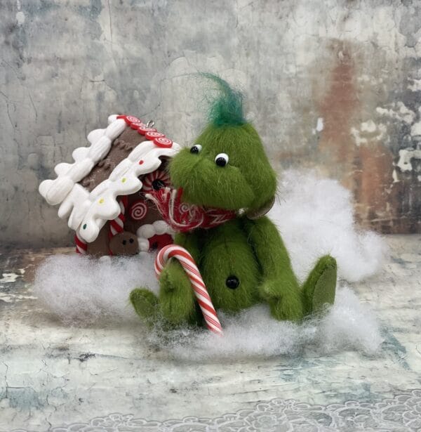 Bärino Grinch 9 cm Künstlerbär – Bild 4
