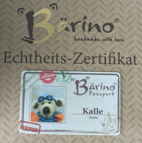 Bärino Bär Kalle 17 cm Künstlerbär – Bild 6