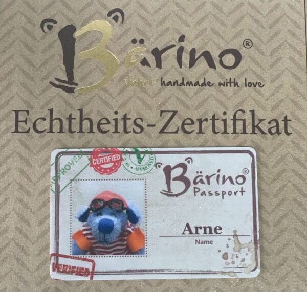 Bärino Bär Arne 17 cm Künstlerbär – Bild 6