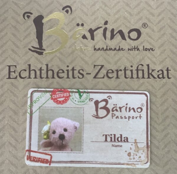 Bärino Baer Tilda 9 cm Künstlerbär – Bild 6