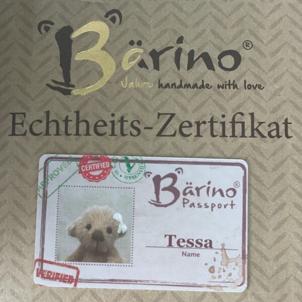 Bärino Baer Tessa 9 cm Künstlerbär – Bild 5