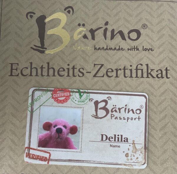 Bärino Bär Delila 9 cm Künstlerbär – Bild 7
